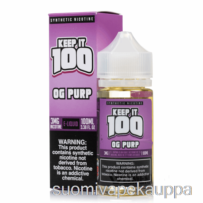 Vape Netistä Og Purp - Säilytä Se 100 - 100ml 0mg